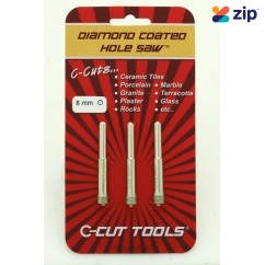 C-CUT TOOLS DCHS8T - 8mm 3 Pack Diamond Coated Hole Saw